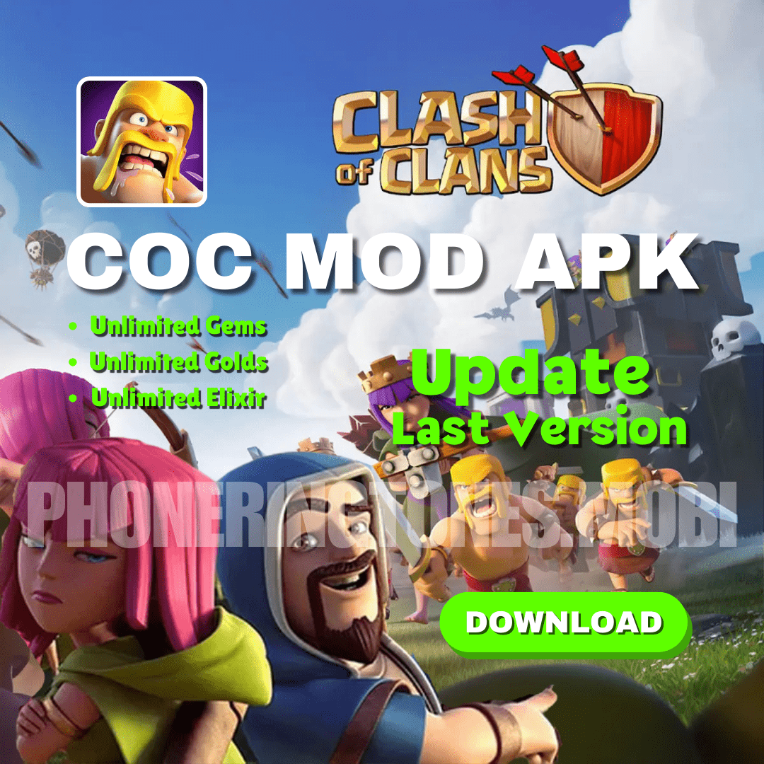 Download Clash of Clans Mod APK COC TH 16 Unlimited Update Fitur Comand Terbaru